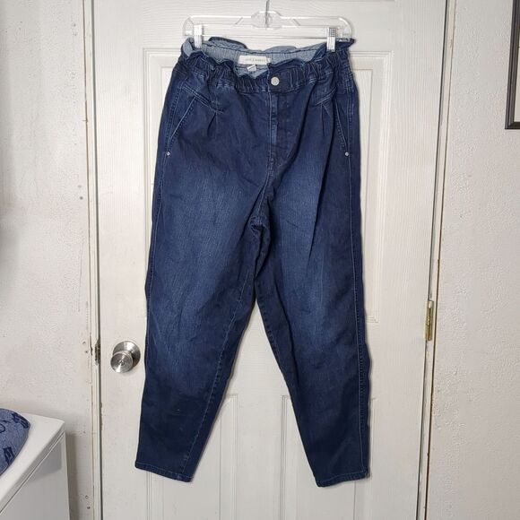 Vintage America Women's Paperbag Waist Plus Size Jeans Size 14 - Picture 1 of 8